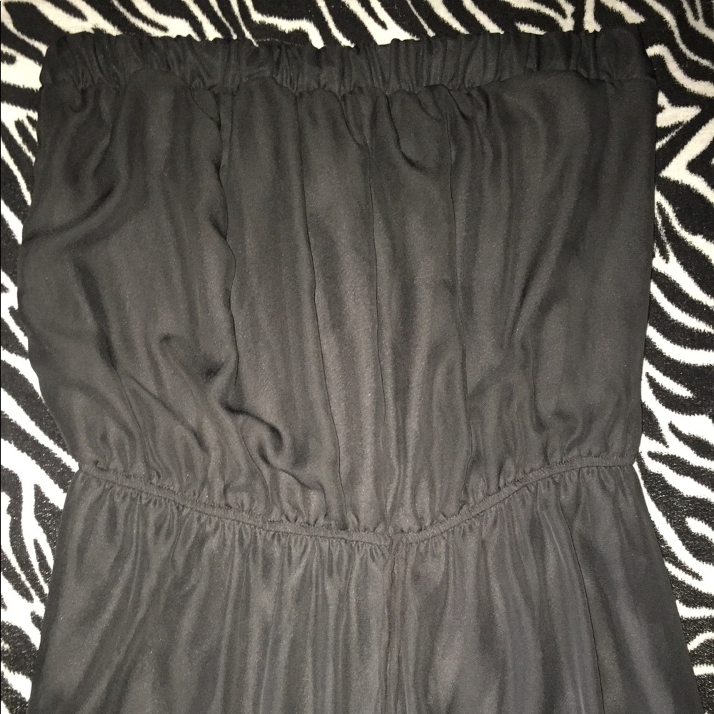 black Strapless jumpsuit